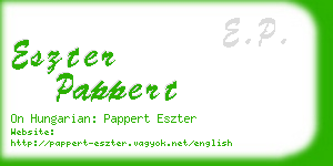 eszter pappert business card